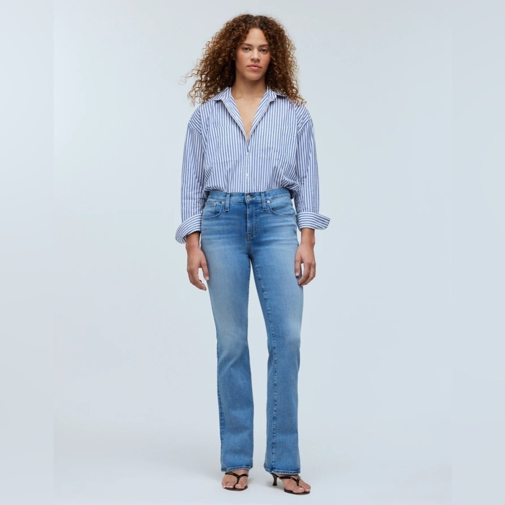 Madewell High Rise Kick Out Flare Jeans 28T Tall Stretch Denim